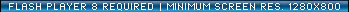 Flash player 8 required